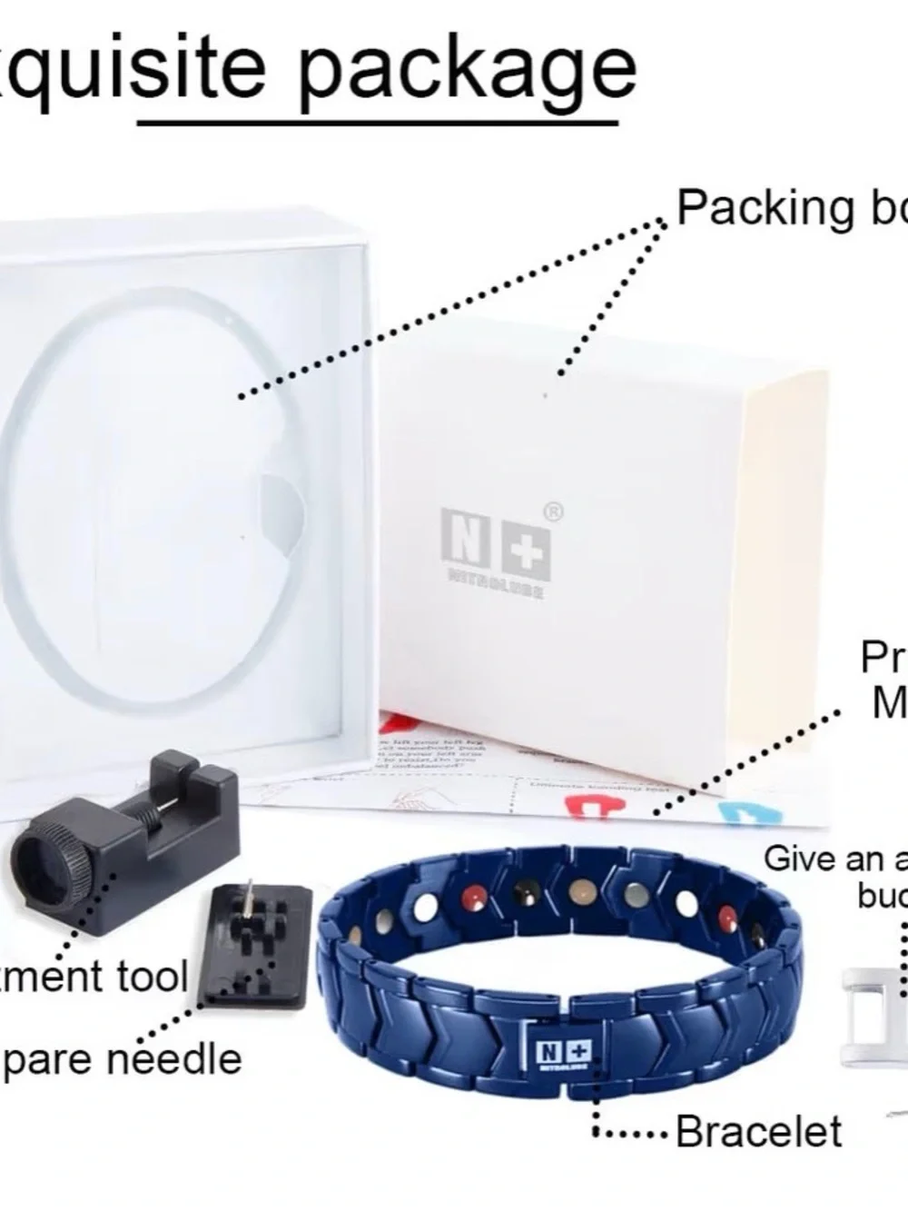 Blue Magnetic Therapy Bracelet - Men's Health Bracelet NWT